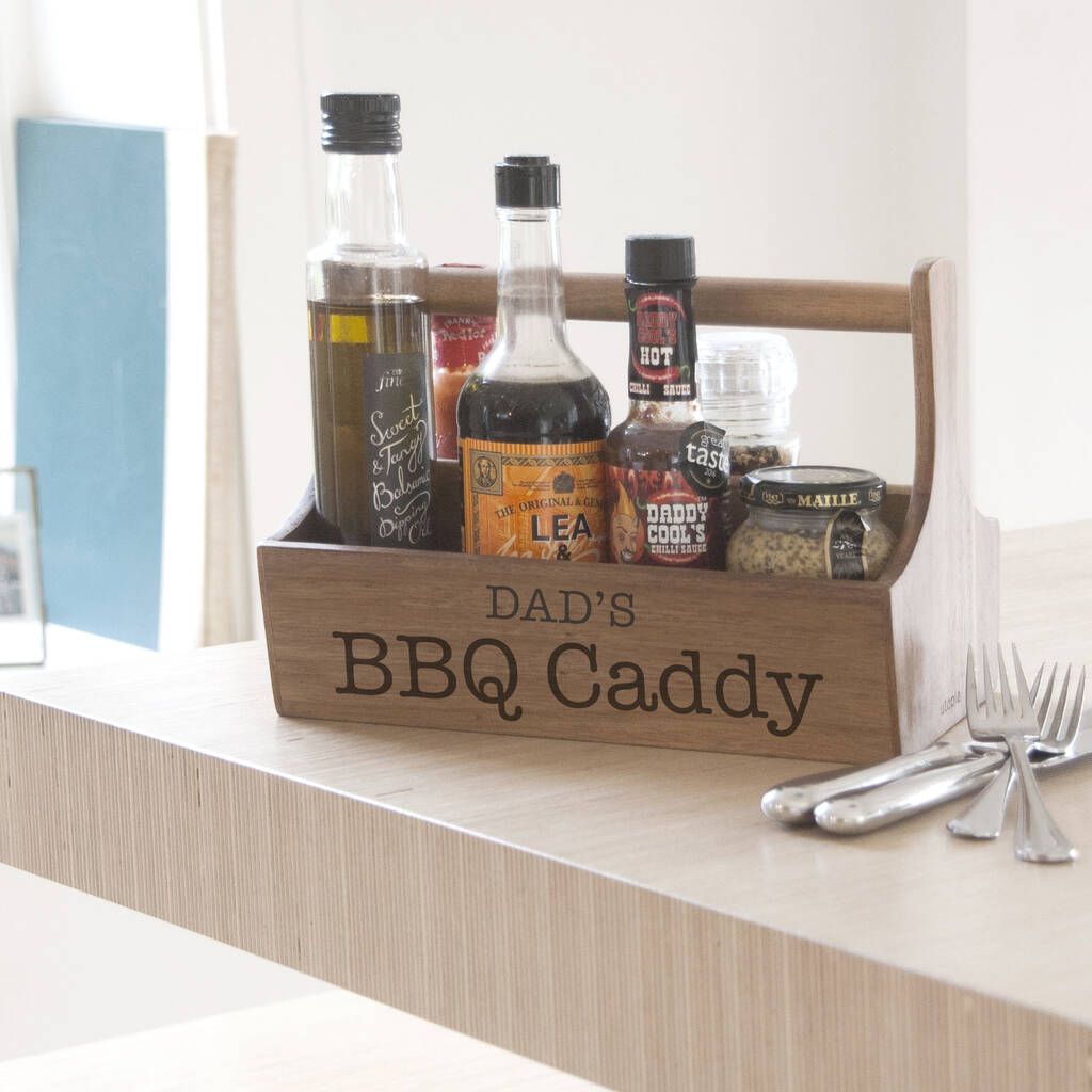 Wooden Personalised BBQ Caddy