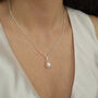 Dainty Peal Pendant Sterling Silver Necklace, thumbnail 3 of 3