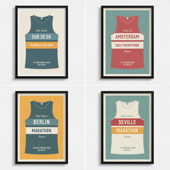 Personalised Running Vest Print With Stripes, 5 of 5