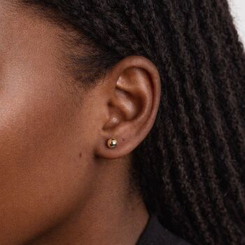 Solid 9ct Gold Ball Stud Earrings – 6mm, 2 of 7