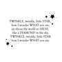 'Twinkle Twinkle' Nursery Rhyme Wall Sticker, thumbnail 2 of 3