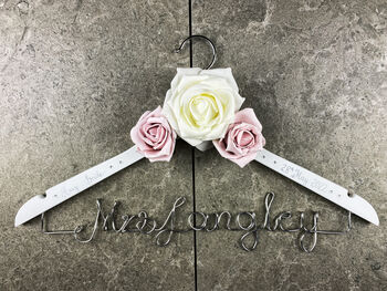 Wooden Wire Personalised Bridal Wedding Hanger, 8 of 11