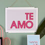 'Te Amo' Love Art Print, thumbnail 2 of 7