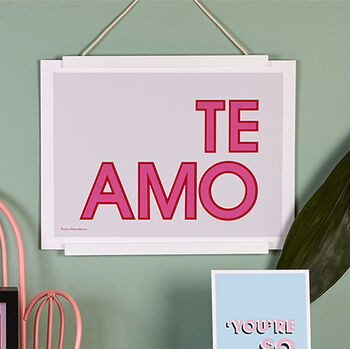 'Te Amo' Love Art Print, 2 of 7