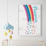 Personalised Rainbow New Baby Print, thumbnail 1 of 7
