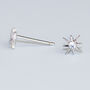 Sterling Silver Crystal Star Stud Earrings, thumbnail 3 of 5