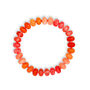 Orange, Pink And Coral Mixed Jade Stone Beaded Bracelet, thumbnail 1 of 2