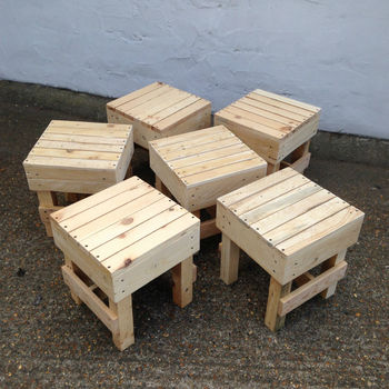 Handmade Reclaimed Timber Stool Or Side Table, 3 of 3