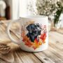 Personalised Dog Mug Black Labrador In An Autumn Wreath, thumbnail 1 of 2