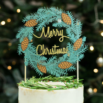 Christmas Wreath Cake Topper, 3 of 3
