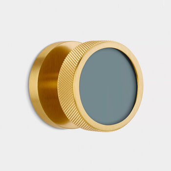 Knurled Brass Gold Mortice Door Knobs With Gloss Insert, 4 of 7