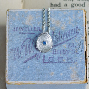 Silver Delicate Birthstone Sea Buttons Pendant, 2 of 8