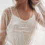 Sheer Pearl Bridal Robe Pearl Tulle Bride Robe, thumbnail 6 of 6