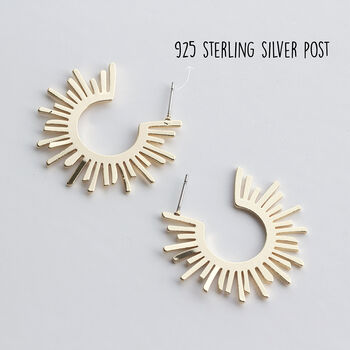 Art Deco Sunburst Earrings, 3 of 4