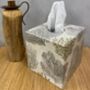 Wooden Tissue Box Cover Silver Coral, thumbnail 1 of 3