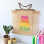 Find Your Happy Place Raffia Wall Hanging, thumbnail 1 of 4