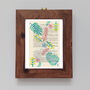 Set Of Three Colourful Botanical Wood Block Prints, thumbnail 4 of 8