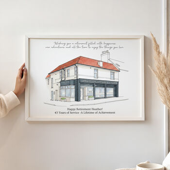 Personalised Watercolour Illustration Retirement And Leaving Gift, 5 of 12
