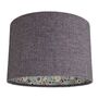 Dolores Columbine Purple Tweed Floral Lined Lampshades, thumbnail 3 of 9