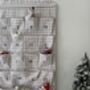 Personalised Beige Gingham Advent Calendar Embroidered, thumbnail 2 of 12