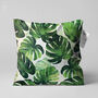 Tropical Green Palm Leaves Cushion Cover, thumbnail 1 of 7