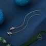 Delicate Cz Leaf Threader Earrings In Sterling Silver, thumbnail 1 of 11