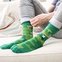 Hole In One Golf Combed Cotton Odd Socks In Green, thumbnail 1 of 5