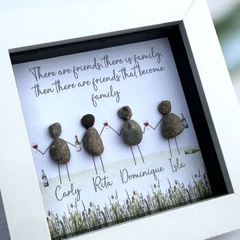 Personalised Friends With Wine Pebble Picture, 3 of 3