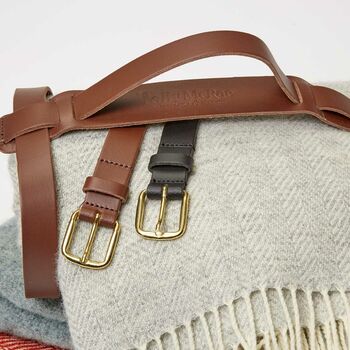 Leather Blanket Carrier Strap, 3 of 5