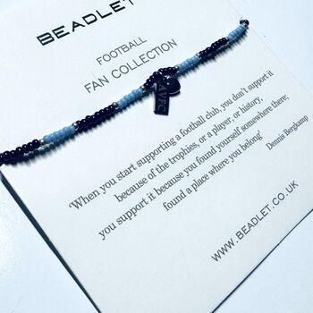 Aston Villa Avfc Bead Bracelet With Heart Charm, 2 of 6