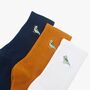 Men's Blue Tit Embroidered Cotton Socks Three Pack, thumbnail 2 of 5