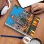 A5 Spiral Notebook Featuring The Amsterdam Nightview, thumbnail 2 of 2