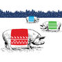 Personalised Pigs In Blankets, Christmas Card, thumbnail 3 of 3