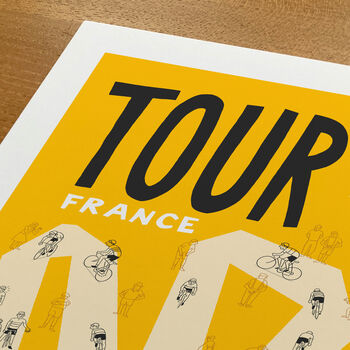 Grand Tour Cycling Art Poster, Gift For Cyclist, 4 of 8