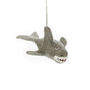 Handmade Felt Megaladon Shark Hanging Decoration, thumbnail 3 of 3