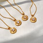 Sun Goddess Moonstone Gold Plated Pendant Necklace, thumbnail 8 of 9