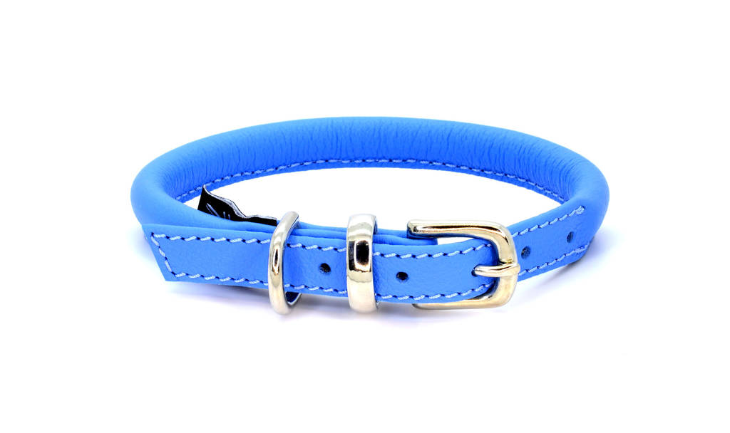 luxury soft rolled leather dog collar by dogs & horses ...