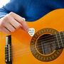 Personalised 'My Rockstar Hero' Guitar Pick Keyring, thumbnail 4 of 11