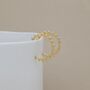 18ct Gold Plated Sun Hoop Stud Earrings, thumbnail 1 of 3