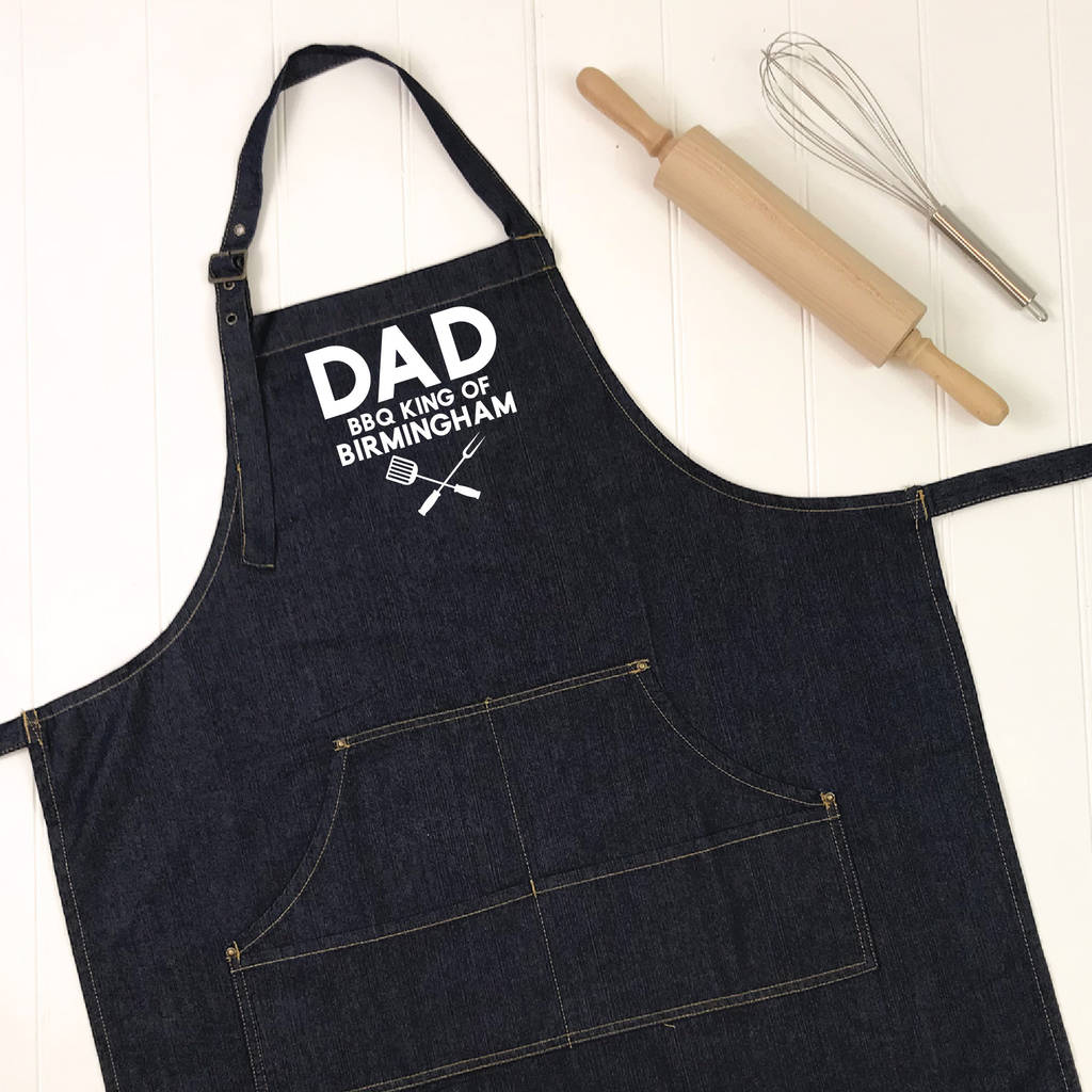 Dad. Bbq King Of … Personalised Apron By Lovetree Design