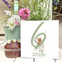 Personalised Painted Numbers Birthday Card Green, thumbnail 1 of 5