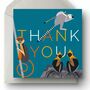Thank You Card With Monkeys On Recycled Paper, thumbnail 1 of 5