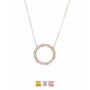 Screwed Circle Necklace Rose Or Gold Plated 925 Silver, thumbnail 1 of 7