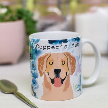 Personalised Dog Floral Mug Dog Mum Gift, 11 of 12