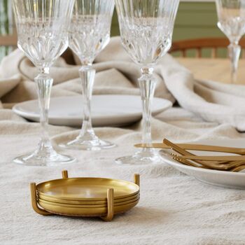 Brass Gold Coasters Anika, 2 of 5