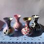 Cow Print Hand Painted Flute Vase, thumbnail 7 of 8