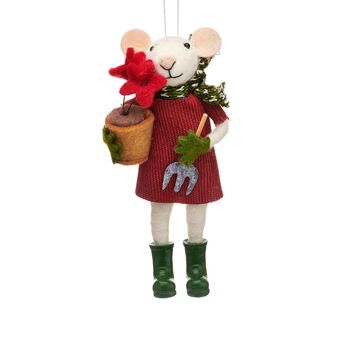 Gardening Mouse Hanging Decoration, 2 of 2