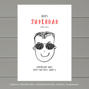 Personalised 'Super Dad' Father's Day Print, 5 of 8