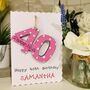 Personalised 40th Birthday Card Wooden Number Gift, thumbnail 2 of 2