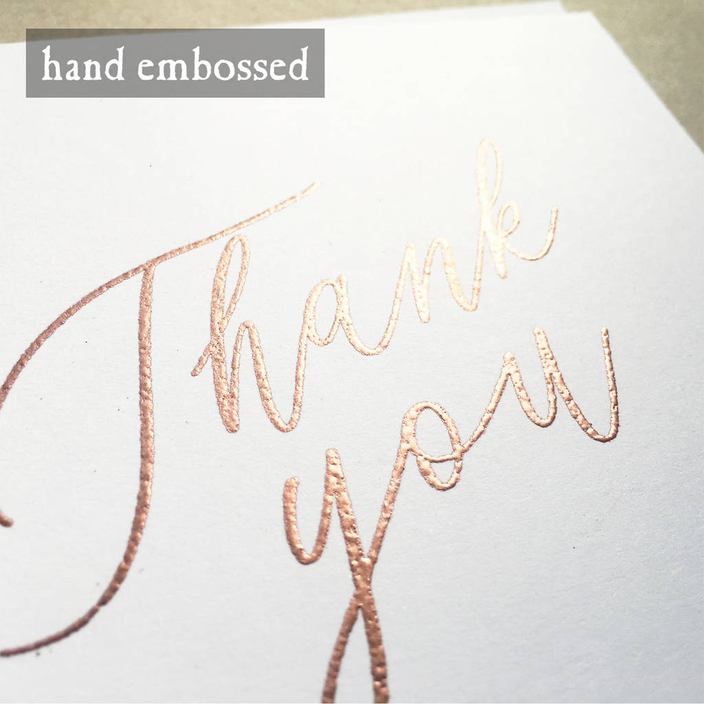 Embossed Thank You Card By Door 77